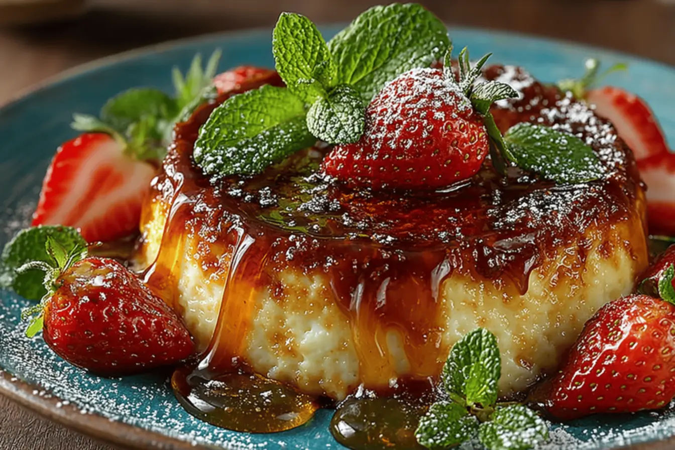 Ingredientes frescos para um pudim delicioso e sem furinhos.