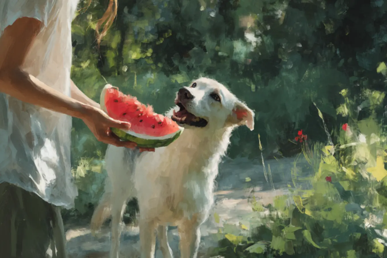 Tutor avaliando quais frutas pode oferecer com segurança ao cachorro