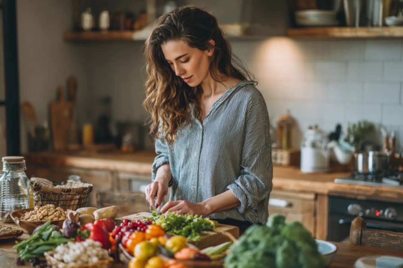 Alimentação equilibrada para saúde intestinal e bem-estar geral
