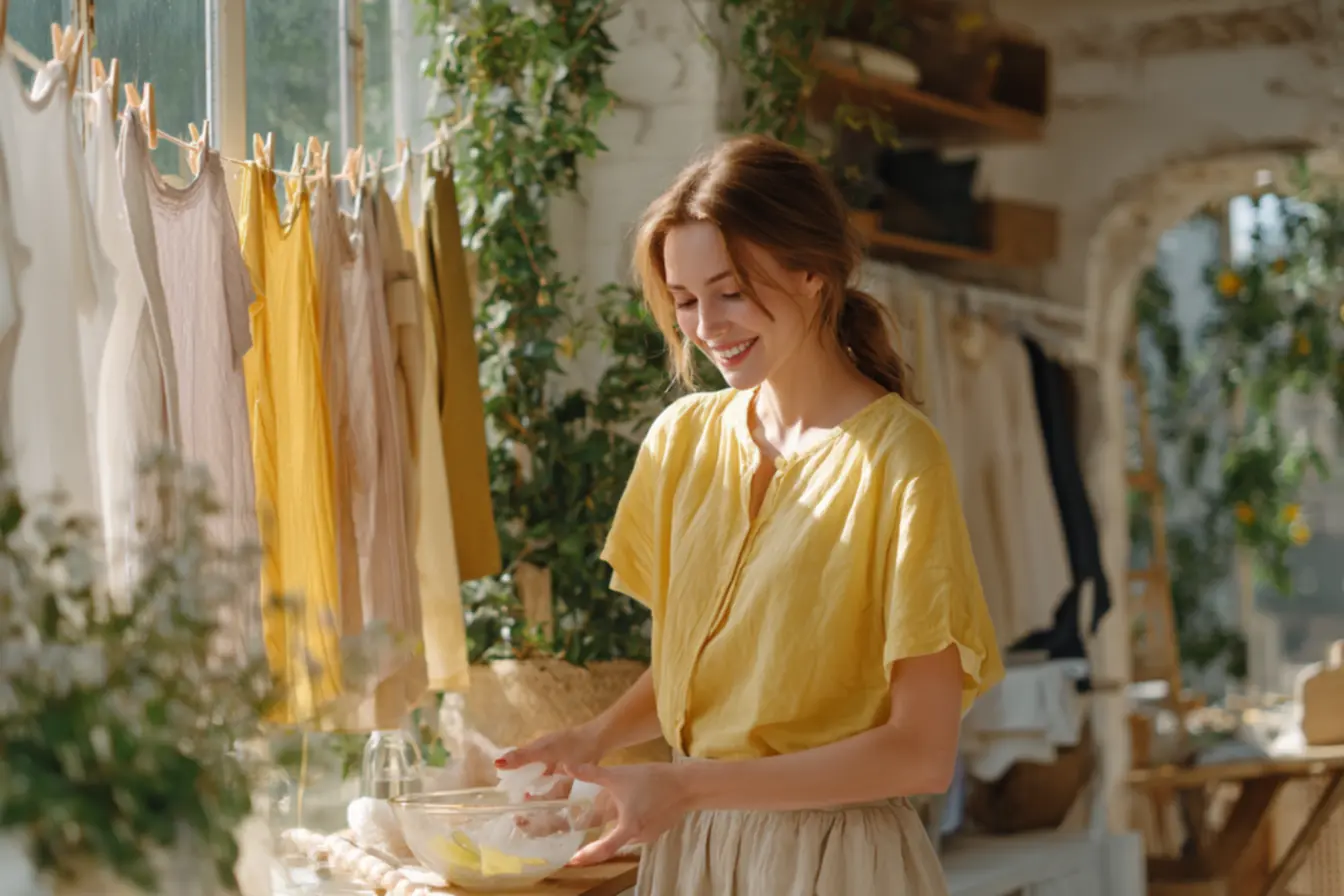 Uso de vinagre branco e bicarbonato para eliminar cheiro de suor das roupas