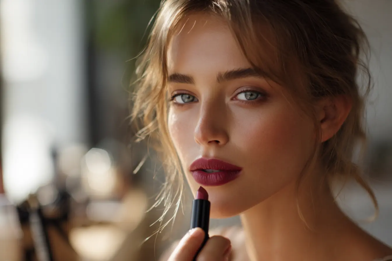 Resultado final do Batom Passione nude com acabamento profissional e duradouro