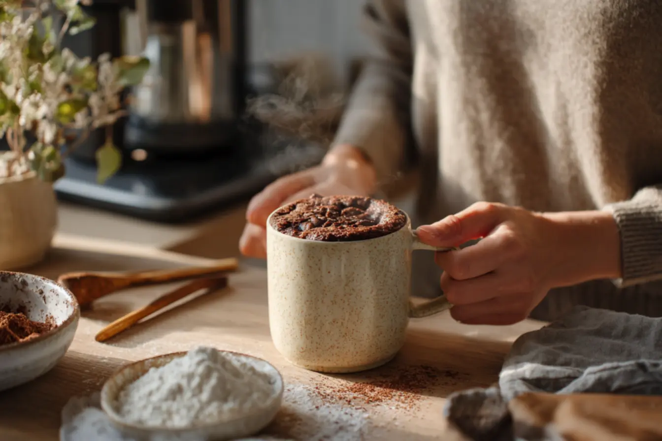 Ingredientes essenciais para bolo de caneca de chocolate rápido e fácil