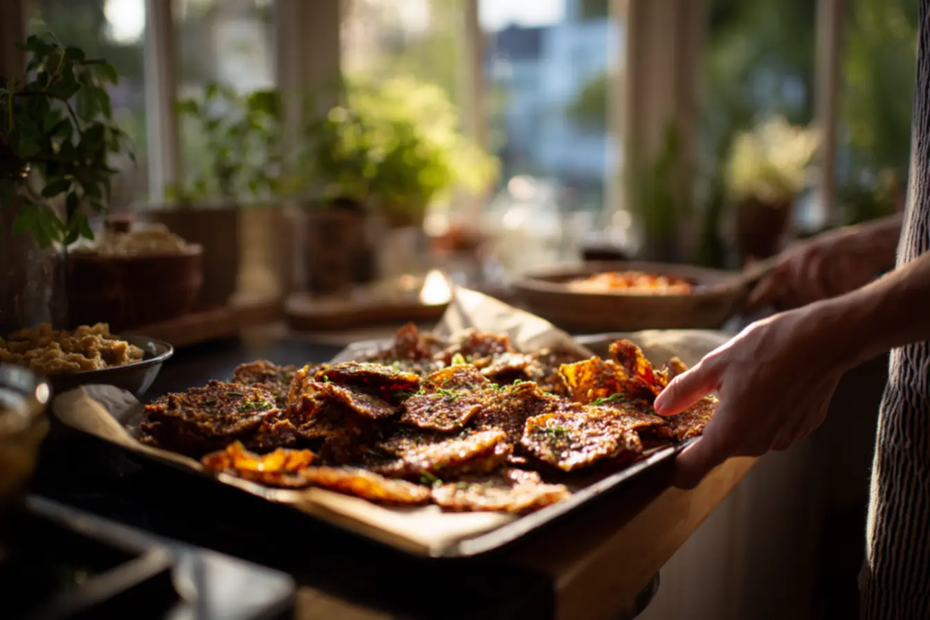 Berinjelas frescas e roxas, ideais para fatiar e transformar em chips crocantes