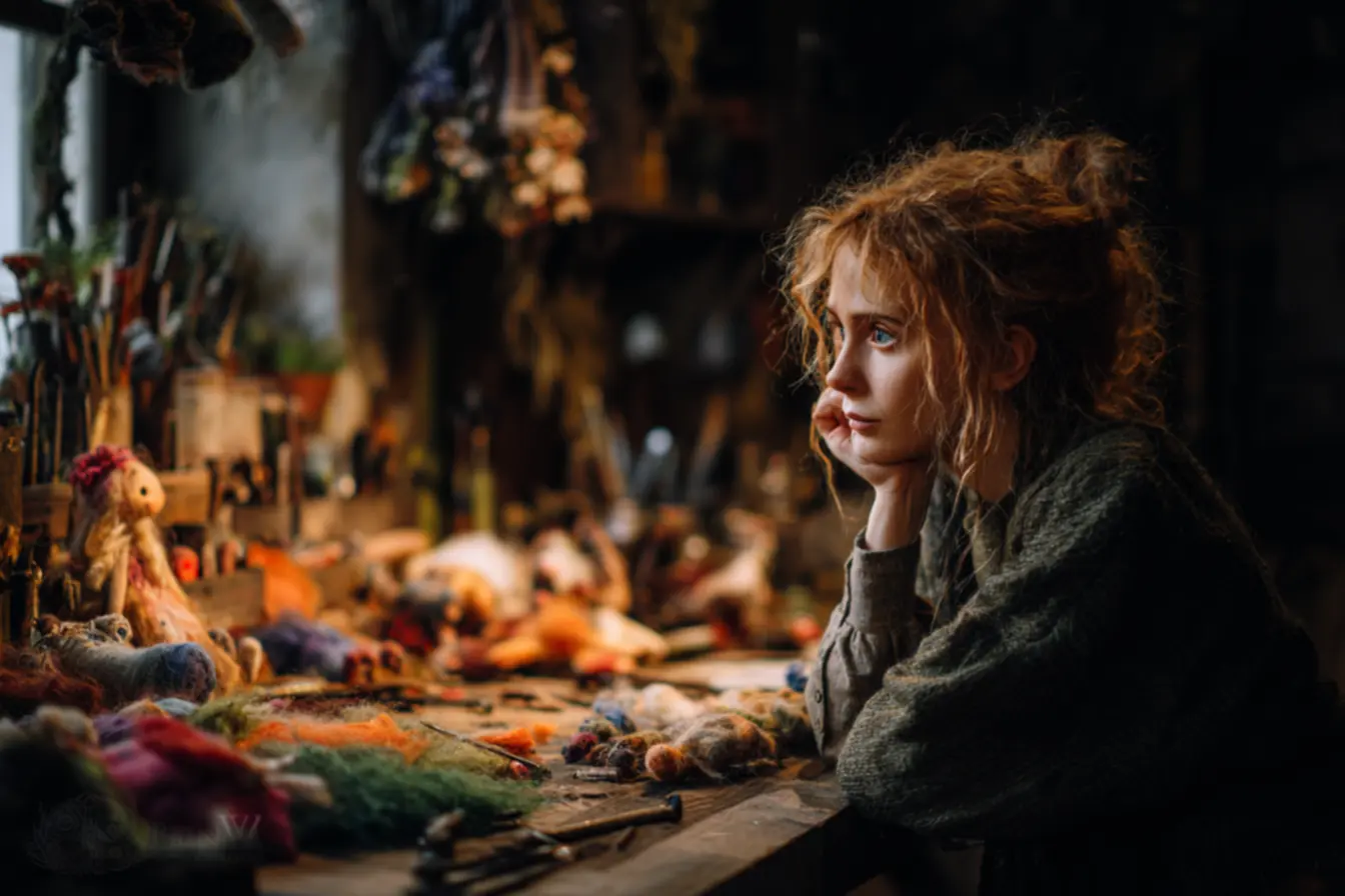 Passo a passo de molde de cabelo plano para feltro, EVA e papel