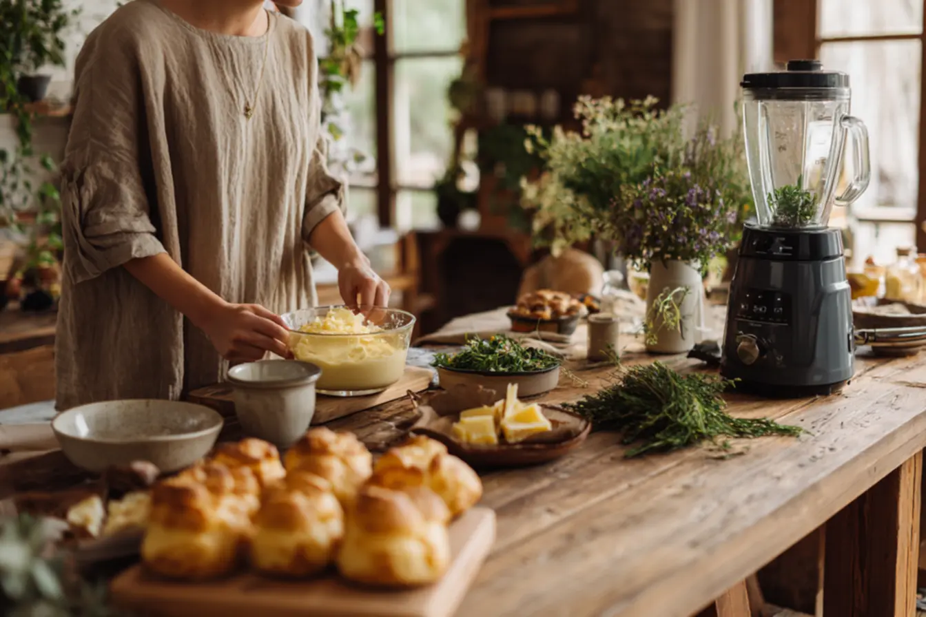 queijos ralados e polvilho doce e azedo organizados para receita de pão de queijo mineiro