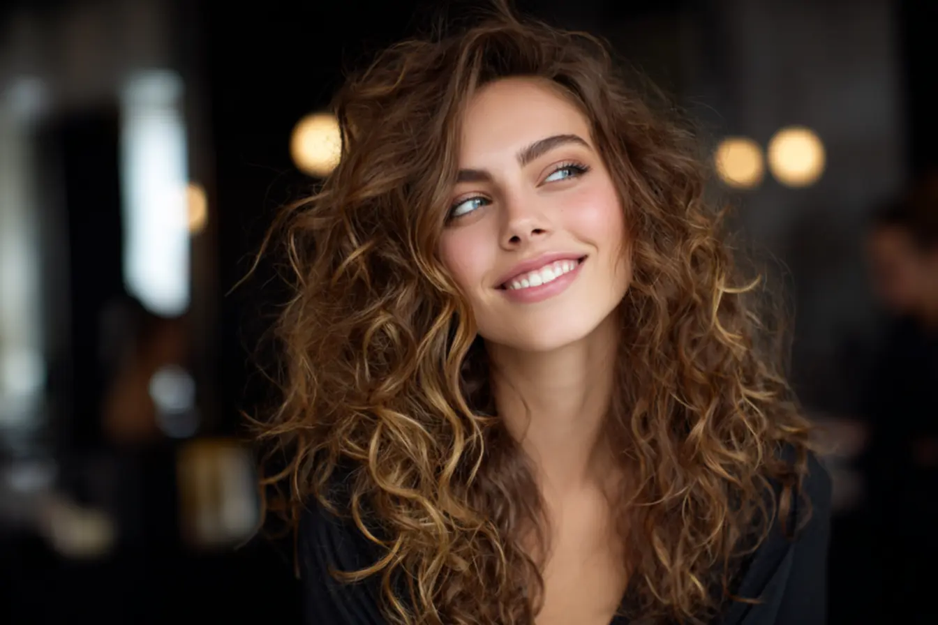 variação de cortes em camadas em cabelos cacheados curtos médios e longos