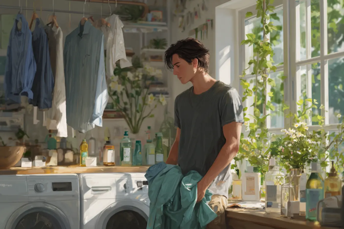 Vinagre e bicarbonato próximos a roupas como solução para eliminar mau cheiro de suor