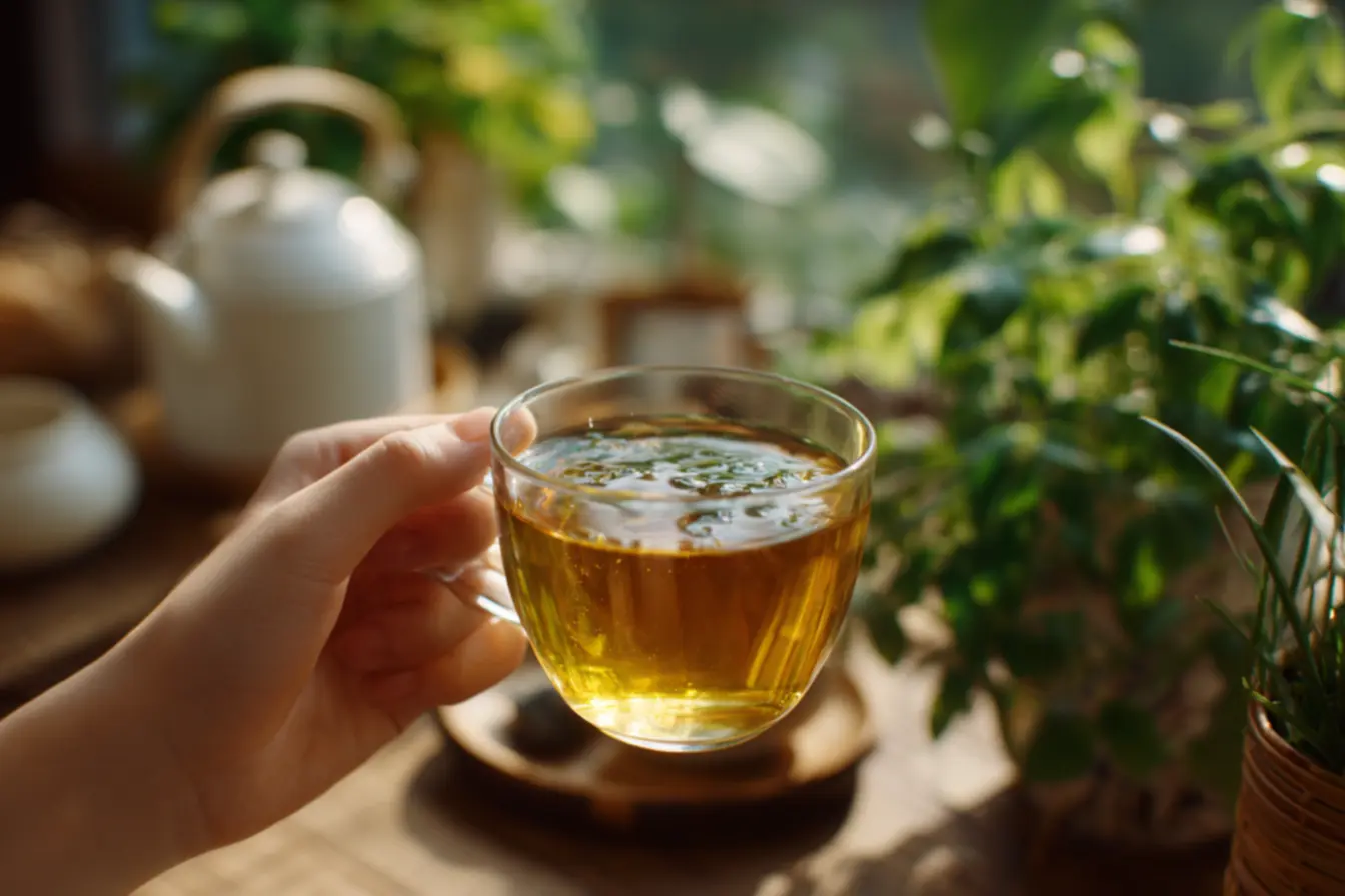 Película espessa no chá e sensação de amargor e adstringência