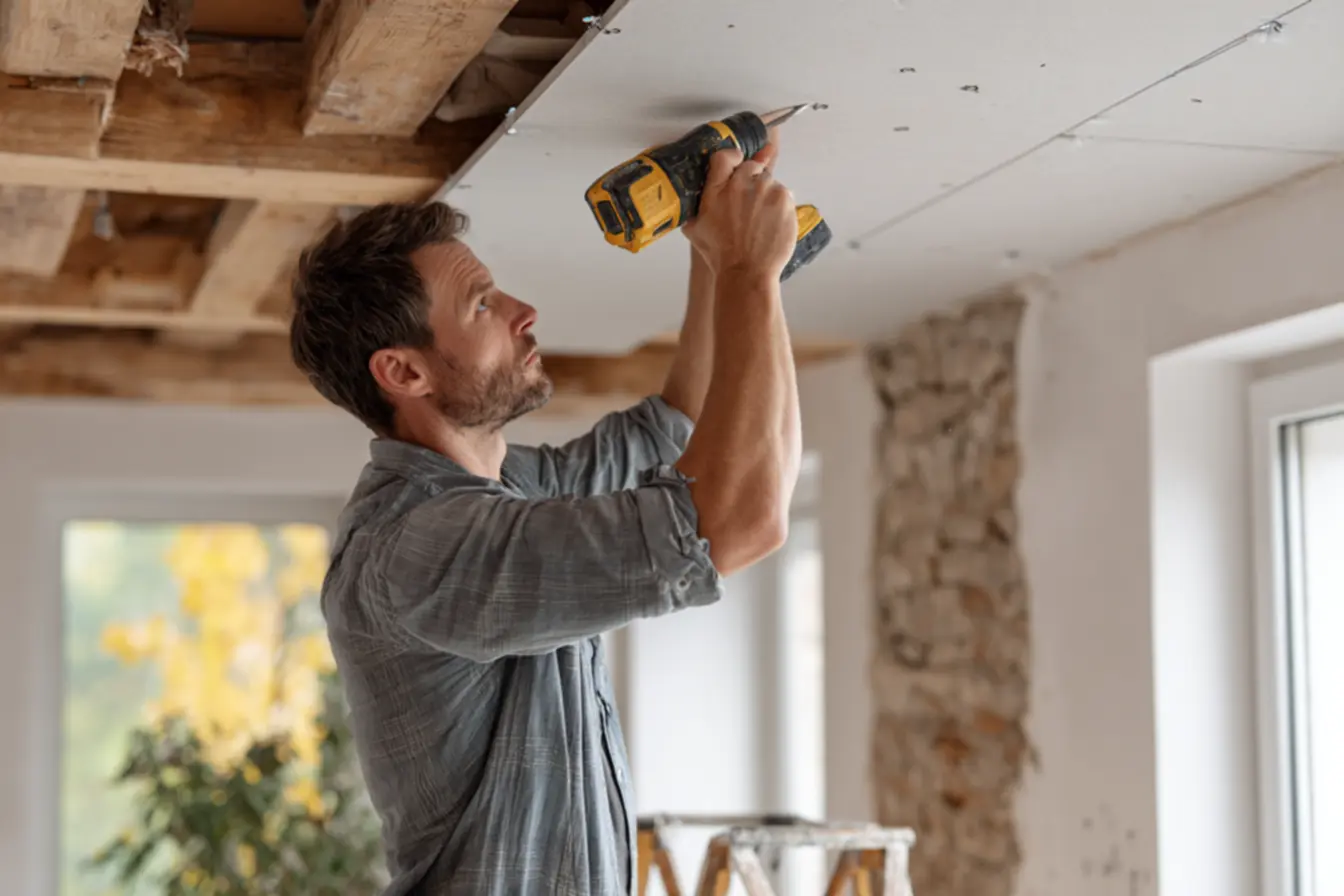 Forro de PVC moderno e bem instalado, renovando o ambiente com durabilidade e praticidade