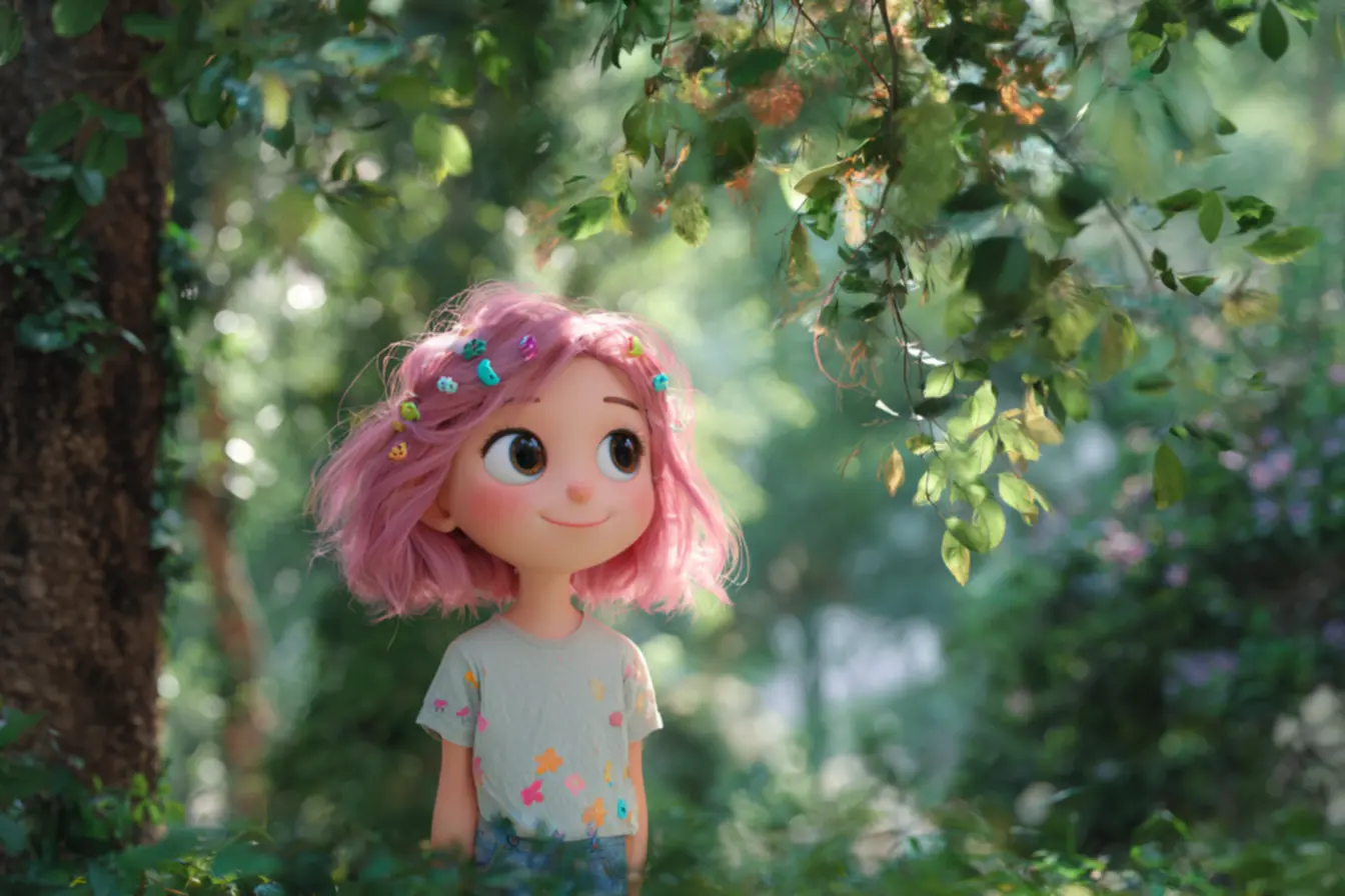 Crianças com cabelos coloridos