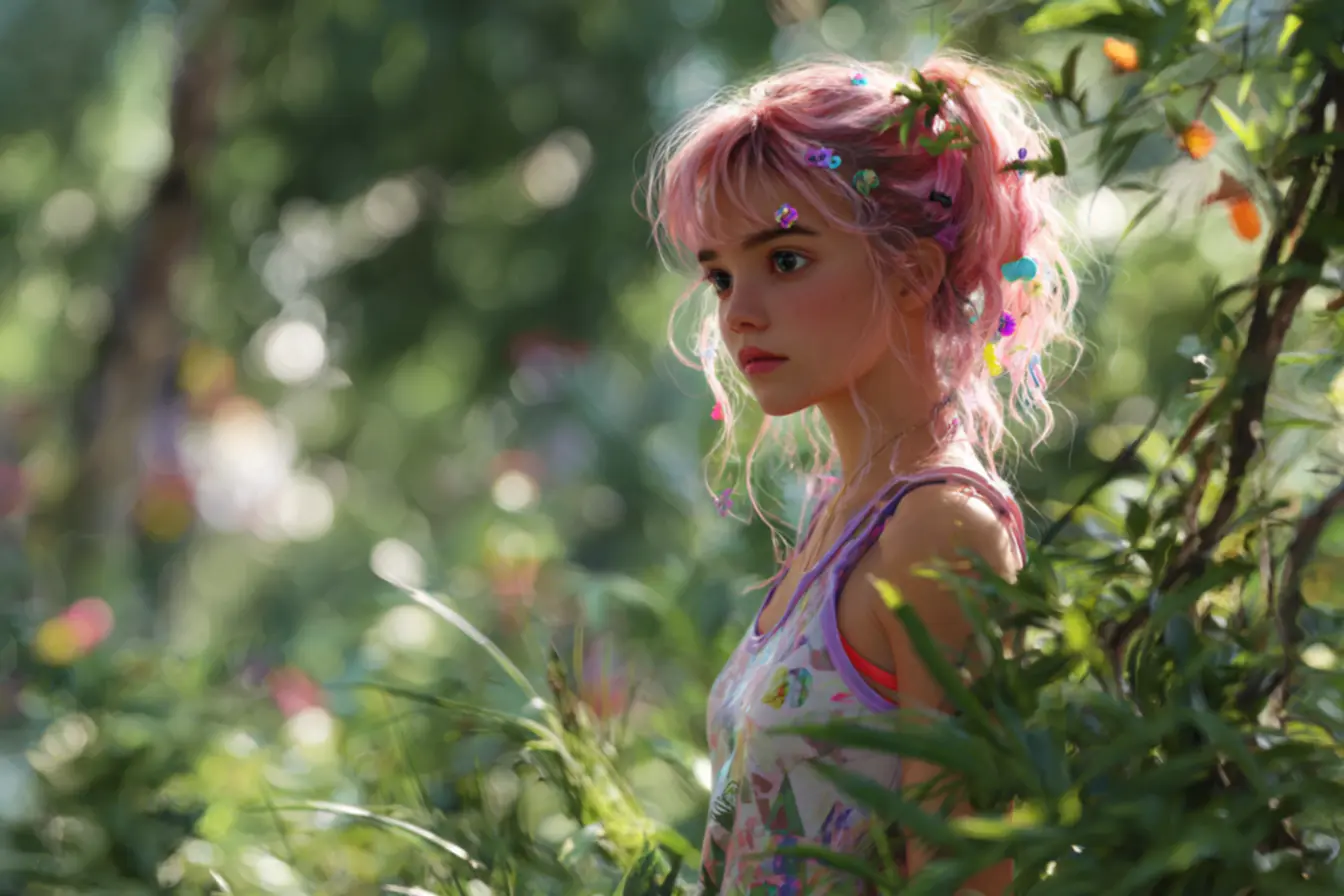 Escolher tonalidade de cabelo rosa