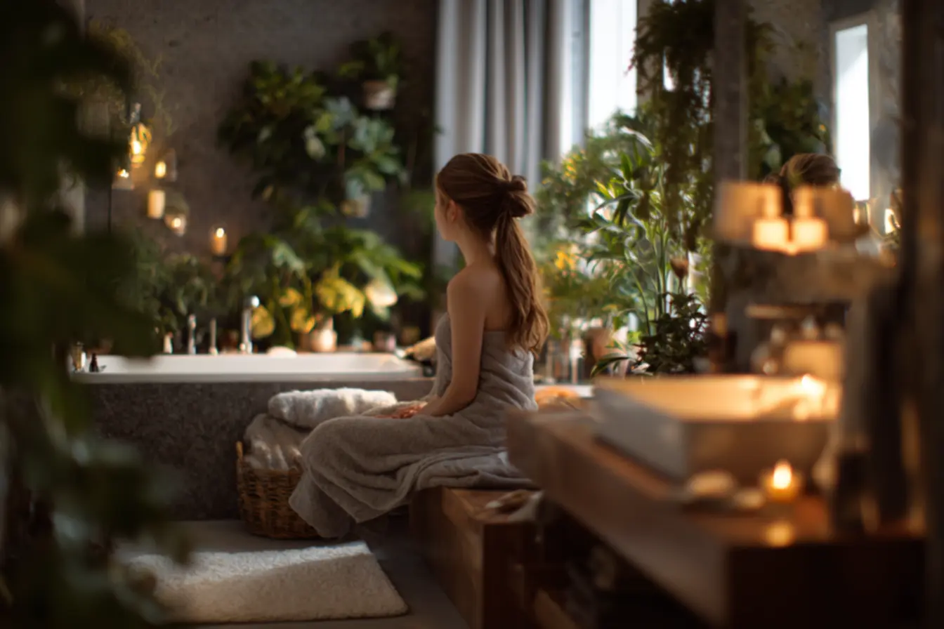 Kit de acessórios de bancada para banheiro moderno e organizado