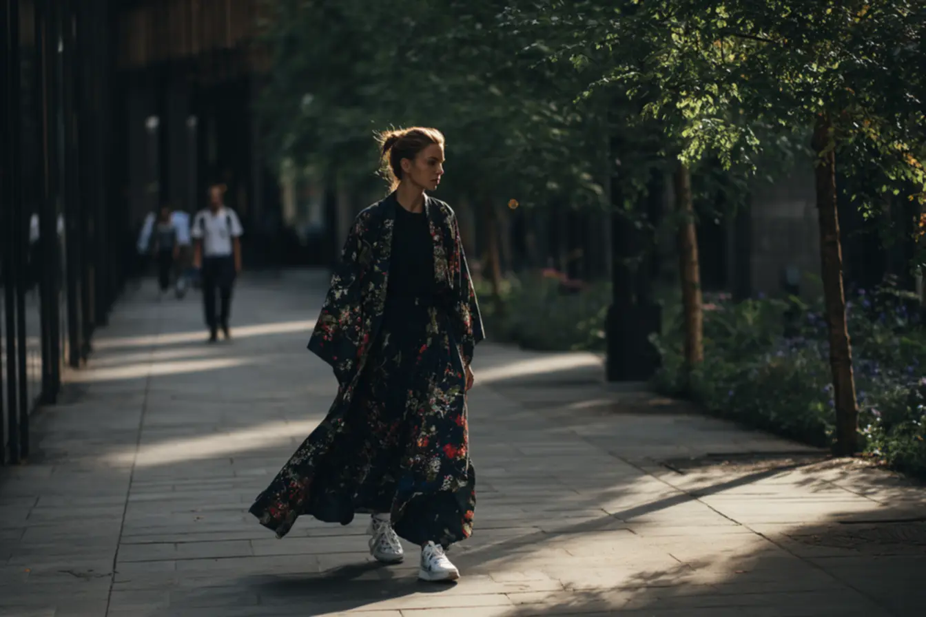 Look Kimono ideal para trabalho