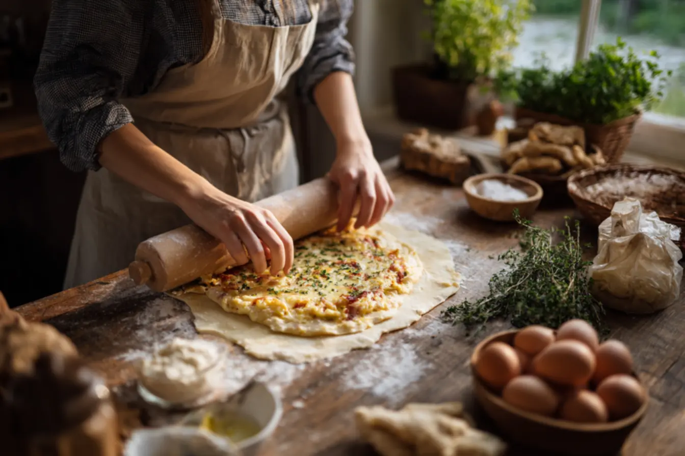 Massa leve para salgado assado