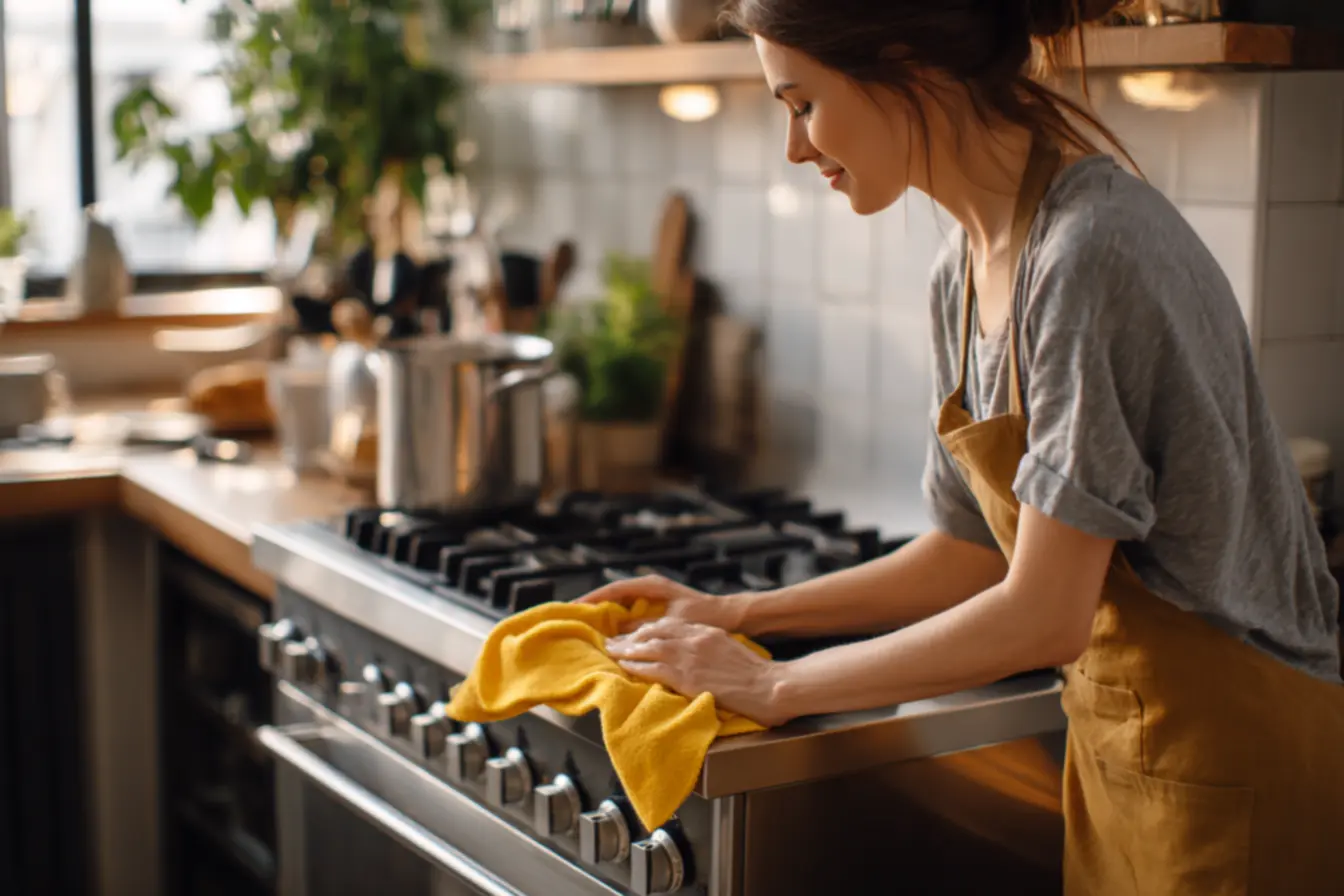 Limpeza inicial do fogão