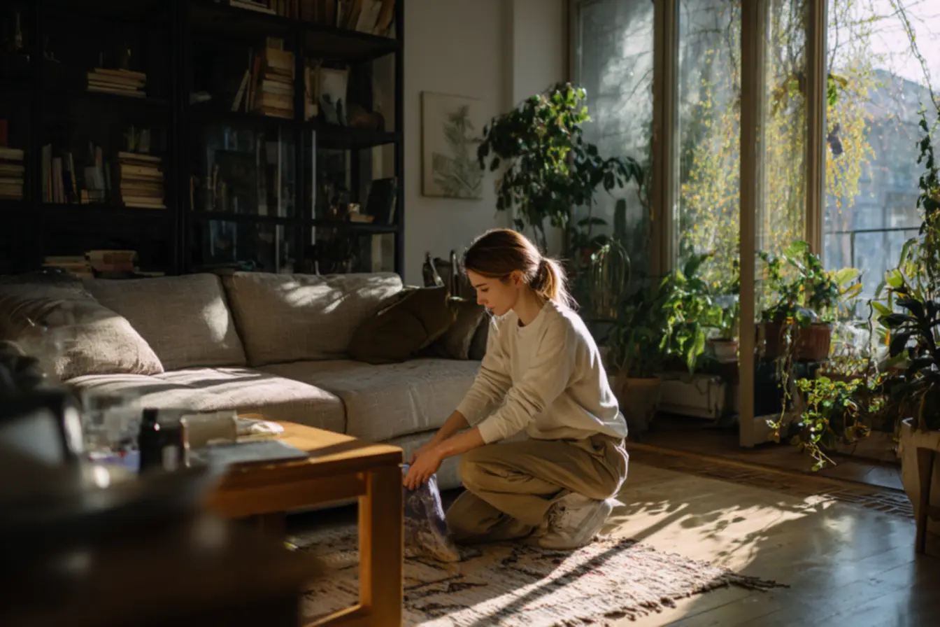 Limpeza de sofá com percarbonato de sódio para remover manchas antigas