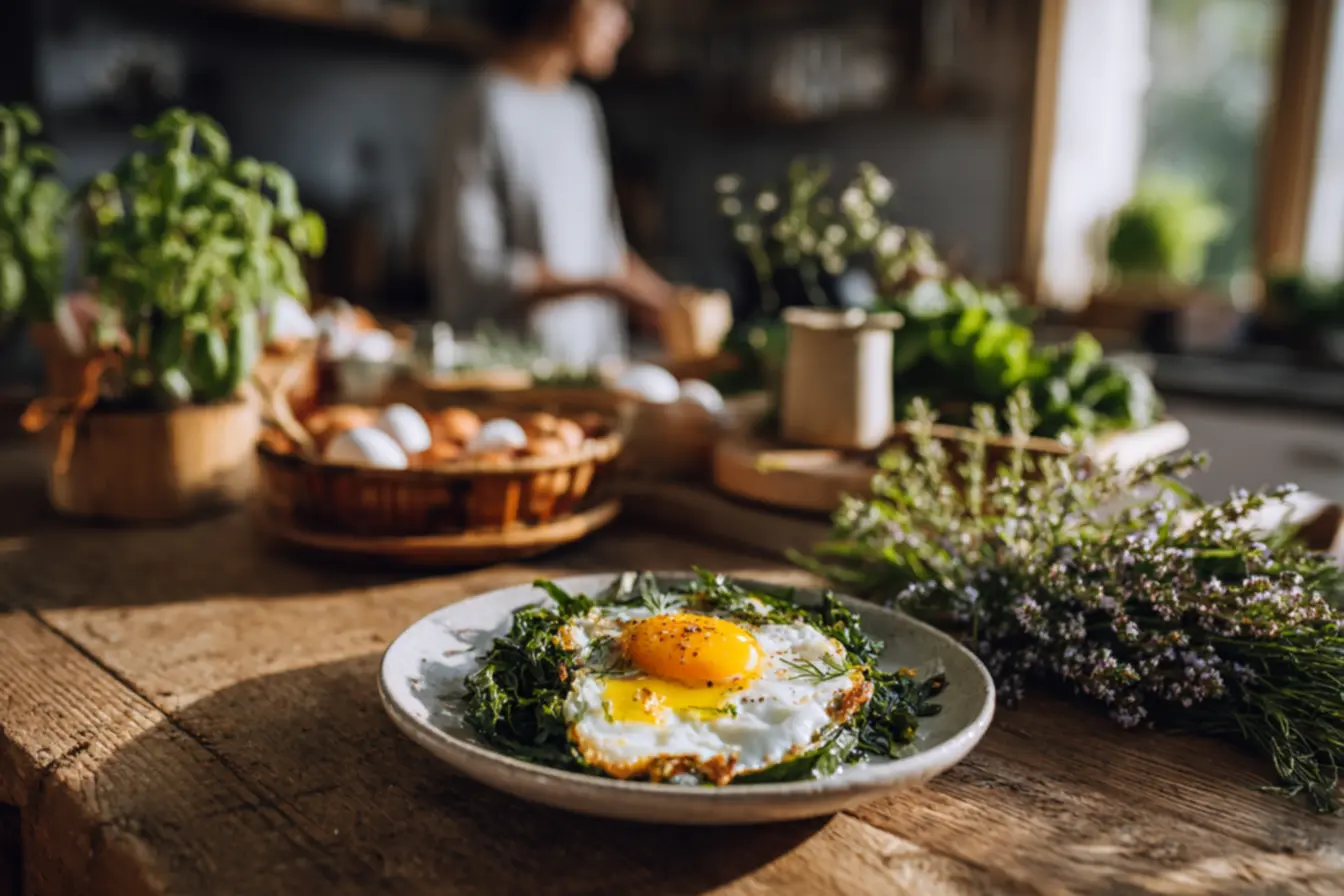 Ovo com gema mole e bem passada mostrando segurança alimentar