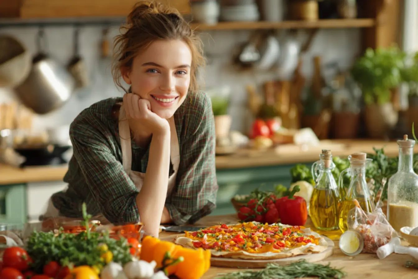 Pizza sem farinha feita com abóbora assada, opção leve e saudável para o jantar