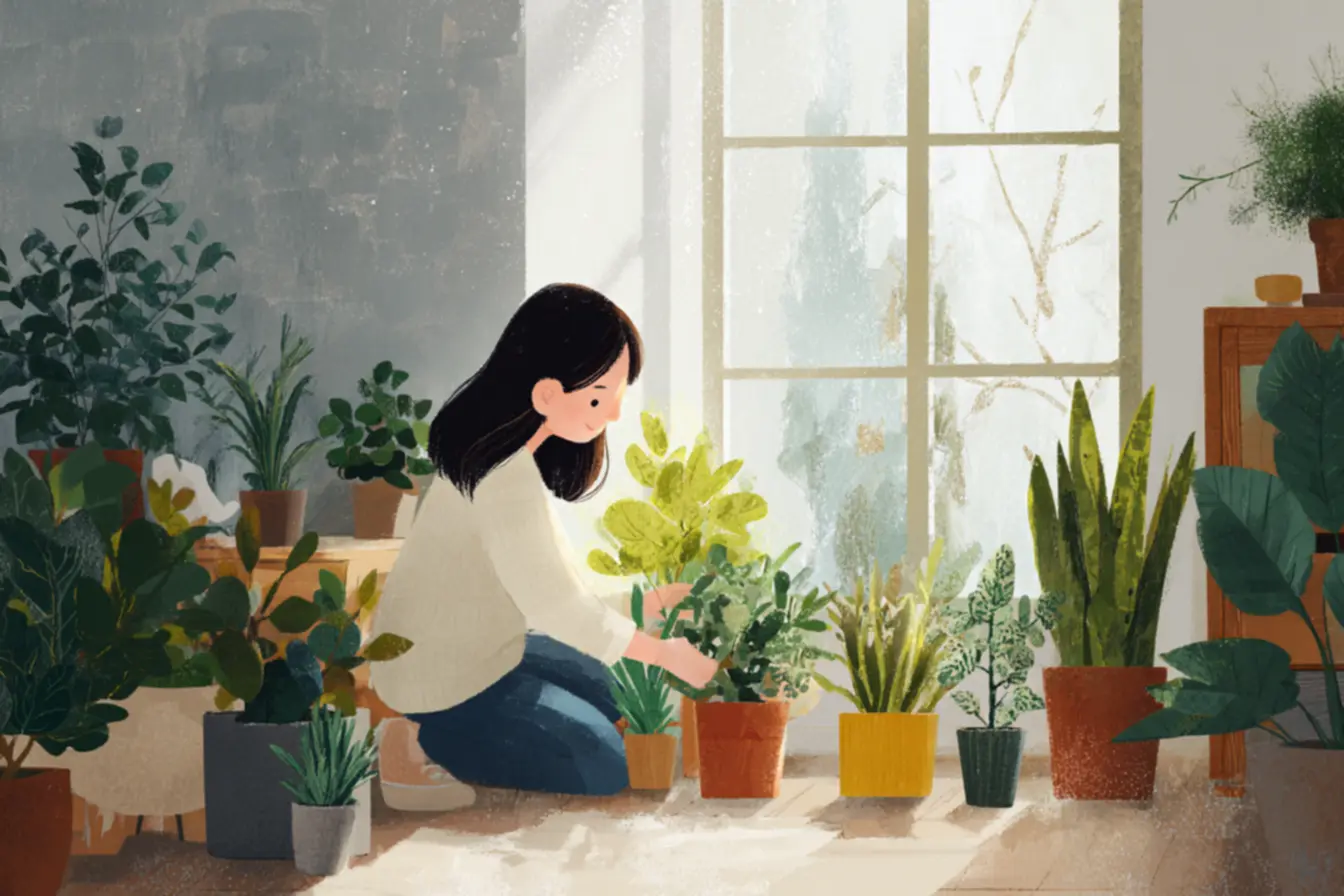 Jiboia e outras plantas pendentes em prateleiras decorando ambientes internos