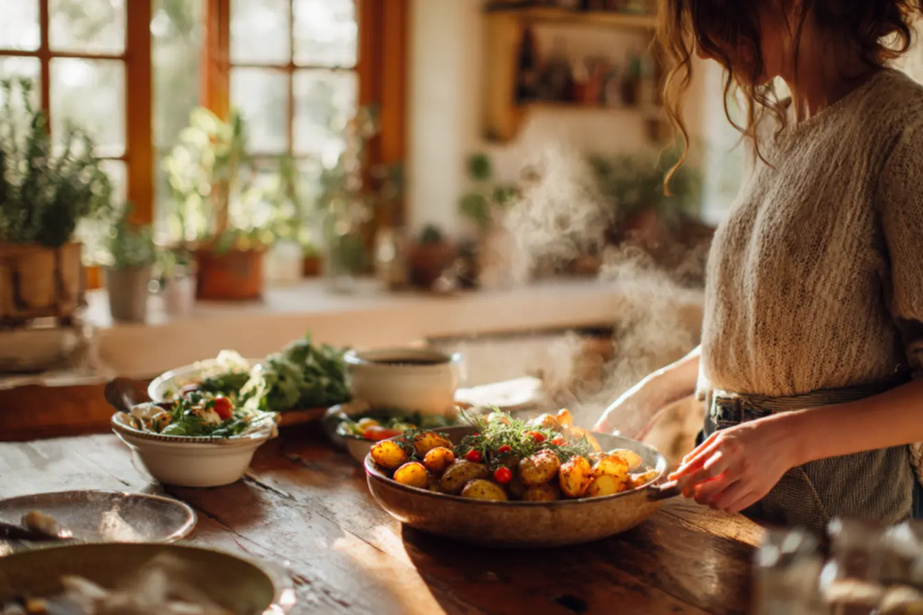 Batatas crocantes de forno com casquinha dourada como acompanhamento prático para o dia a dia