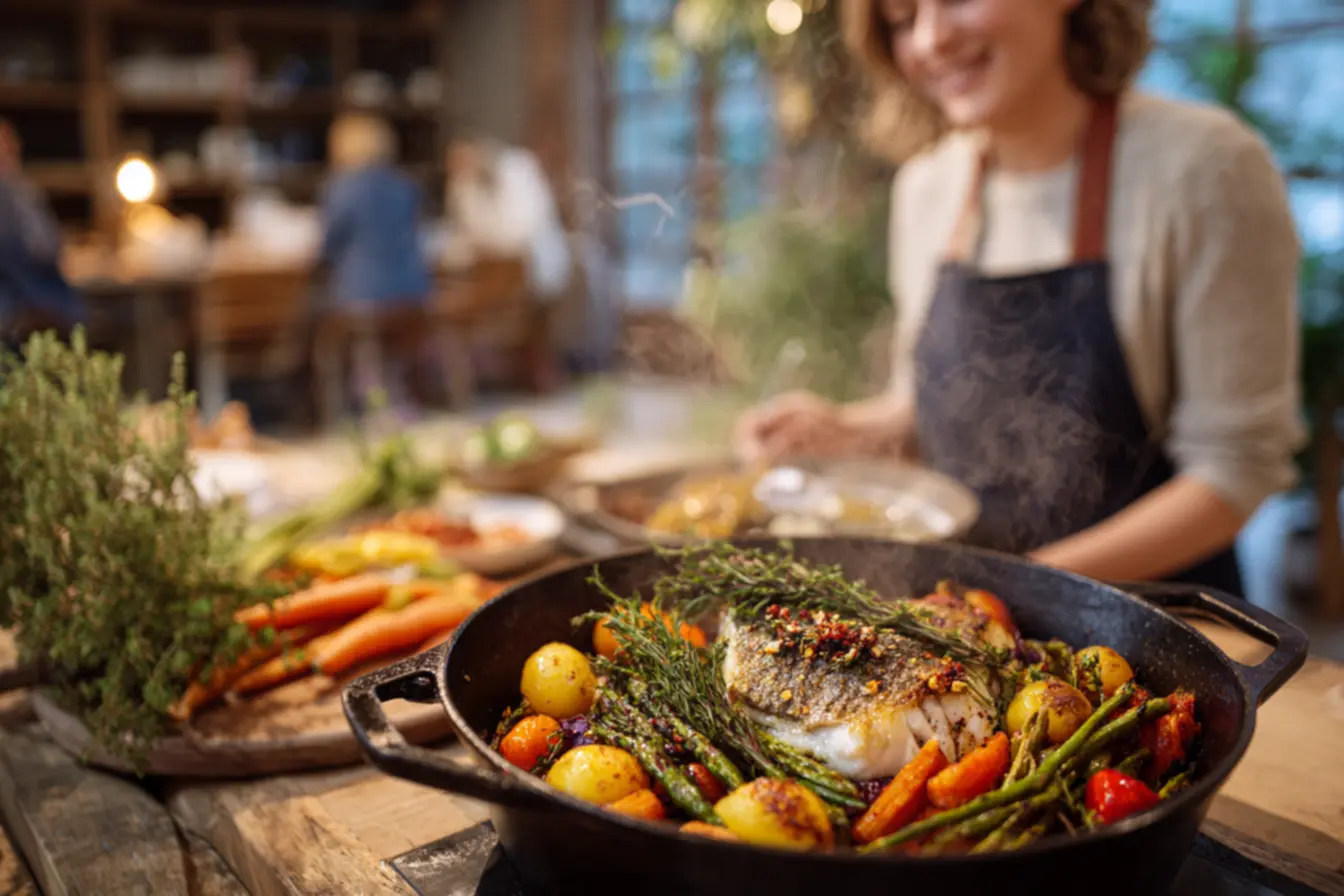 Tilápia cremosa de panela única para Sexta-feira Santa na Quaresma