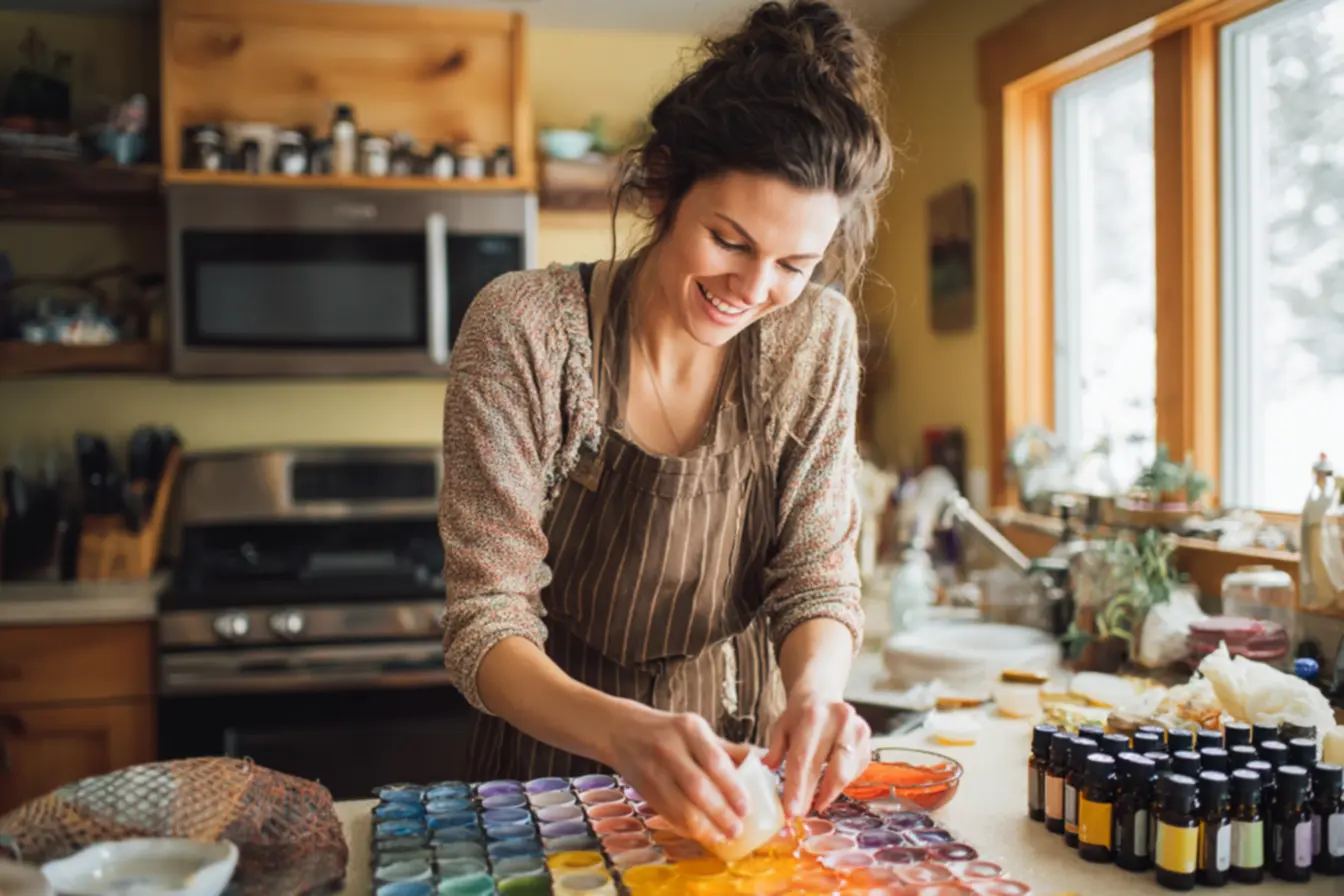 Processo de derretimento de base glicerinada para sabonete artesanal em banho-maria