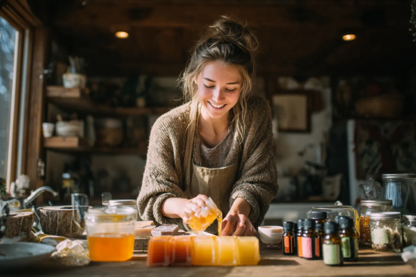 Sabonetes artesanais com acabamento profissional e detalhes decorativos