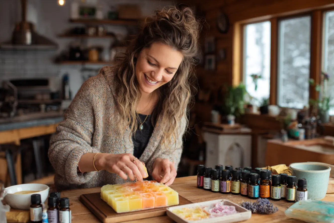 Sabonetes artesanais coloridos e base glicerinada, kit para iniciantes em saboaria