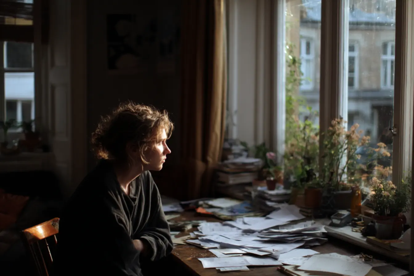 Ilustração de mente ansiosa sofrendo por antecipação segundo a filosofia estoica