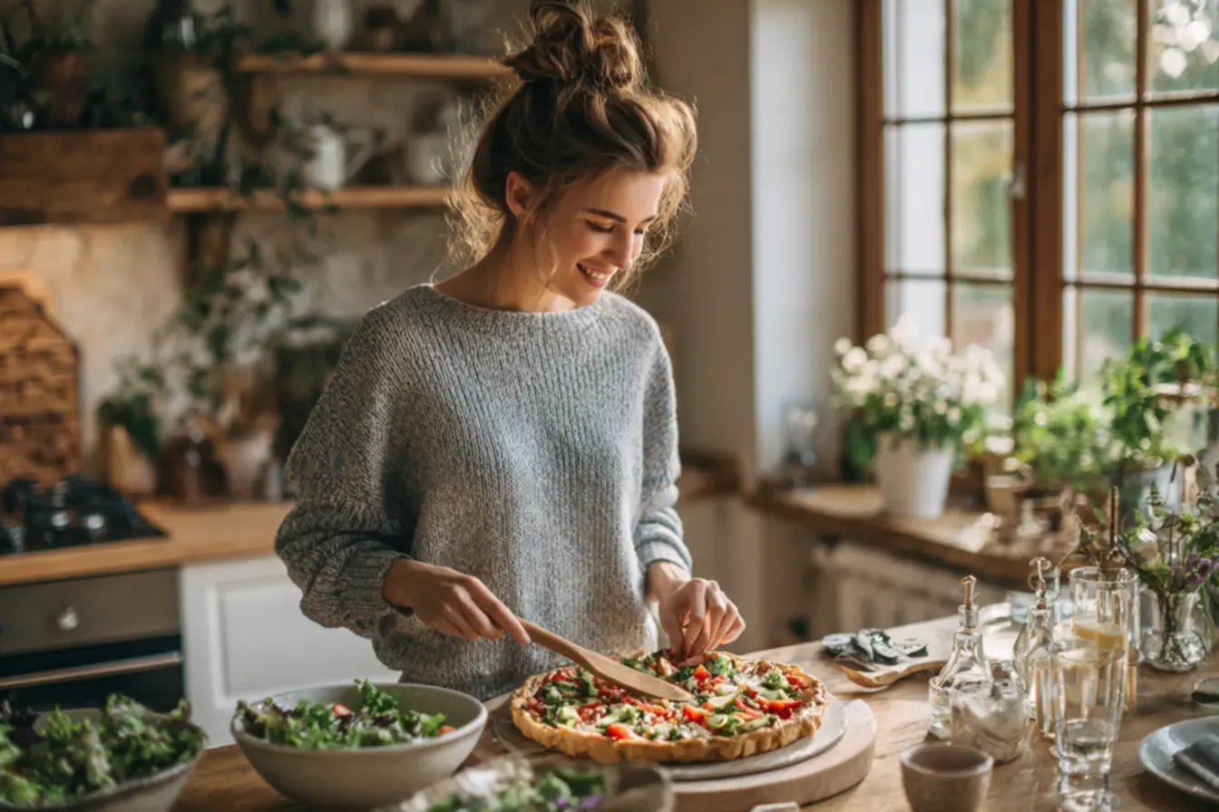 Torta Salgada Leve com Frango e Vegetais para Refeições Saudáveis e Práticas