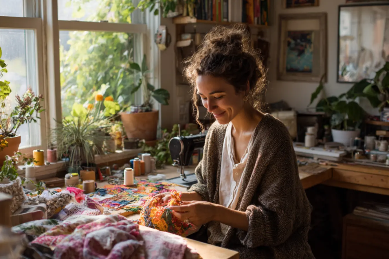 Acessórios de retalhos, como estojo e bolsa pequena, para organizar e decorar