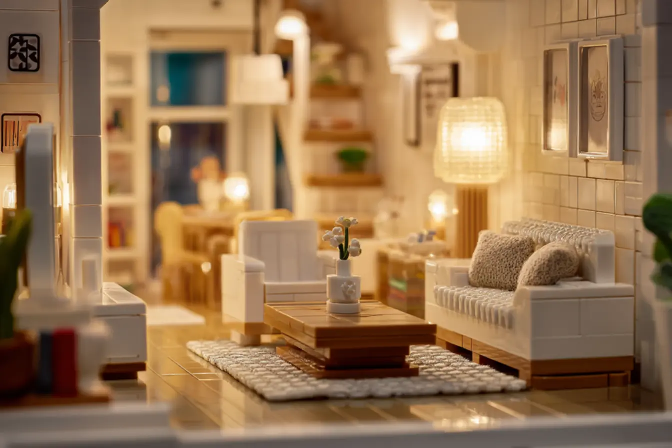 Planta baixa mostrando a circulação fluida em um ambiente com móveis estrategicamente organizados