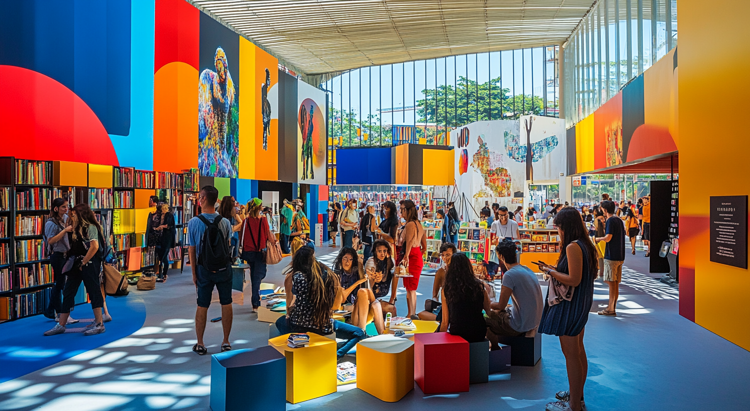 Multidão na Bienal do Livro