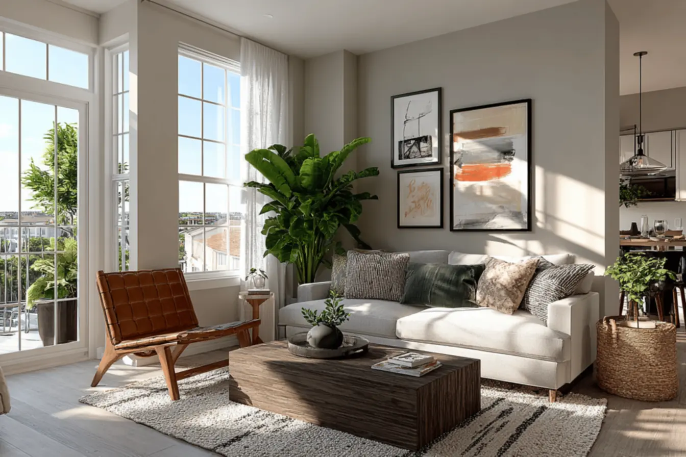 Móveis inteligentes e decoração pessoal para decorar apartamento