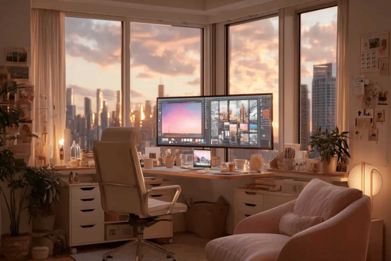 Pausa relaxante para recarregar energias durante o dia de trabalho remoto | produtividade no home office