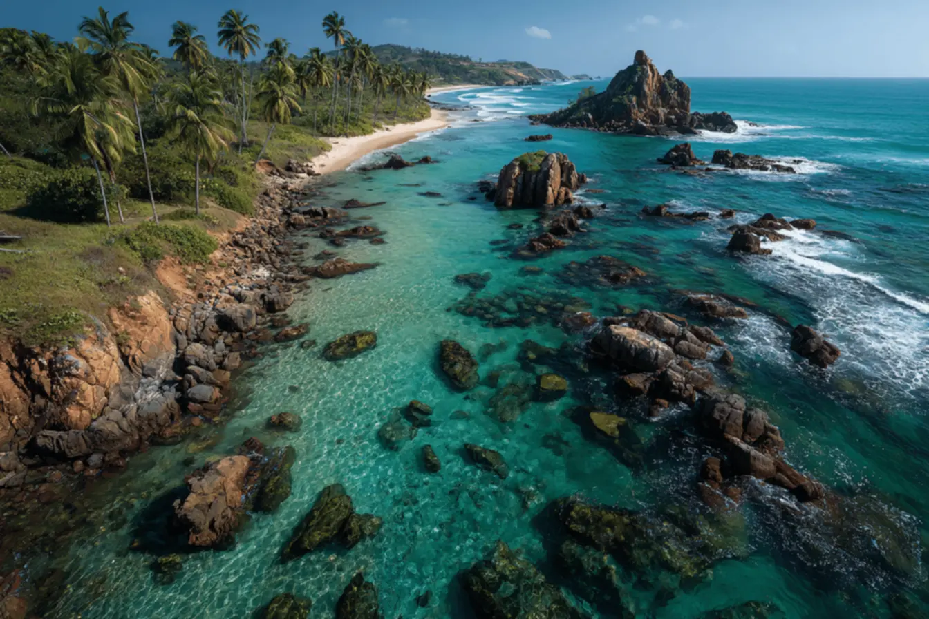 Ponta do Corumbau na Bahia, com seu banco de areia avançando mar adentro, um paraíso escondido.