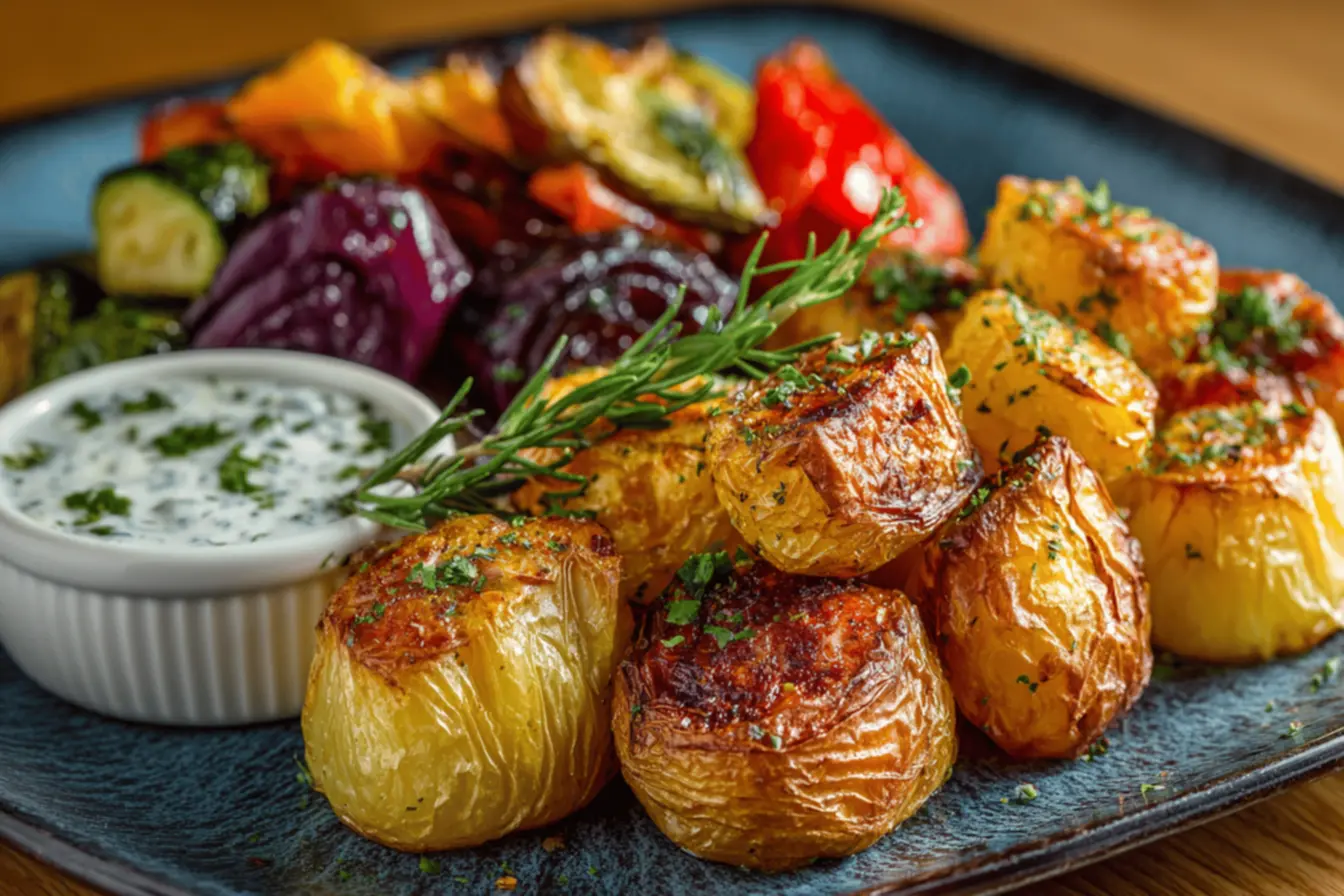 Batata rústica crocante feita na air fryer, uma das melhores receitas com batata