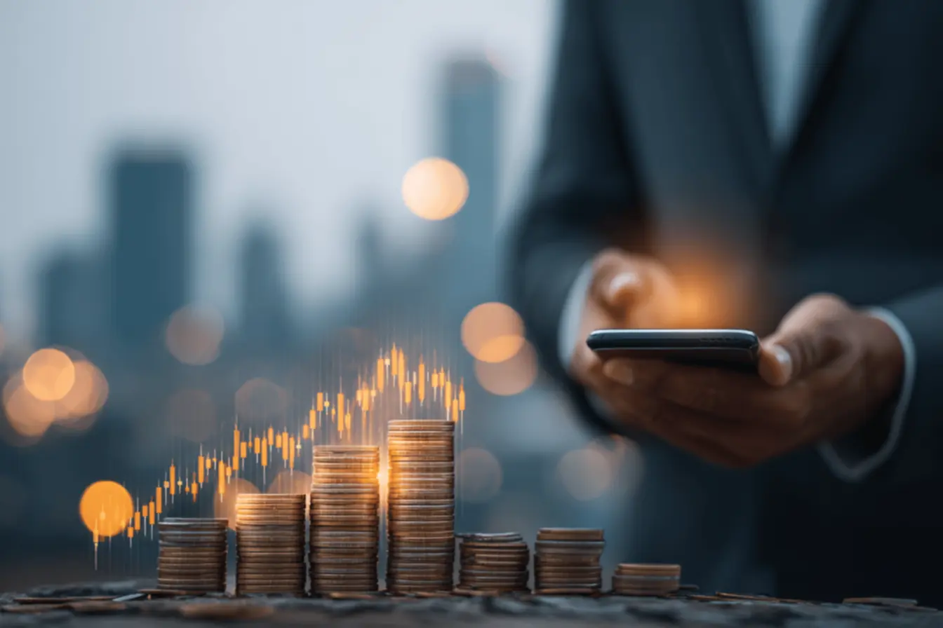 Pessoa planejando finanças com um tablet, simbolizando economia e metas