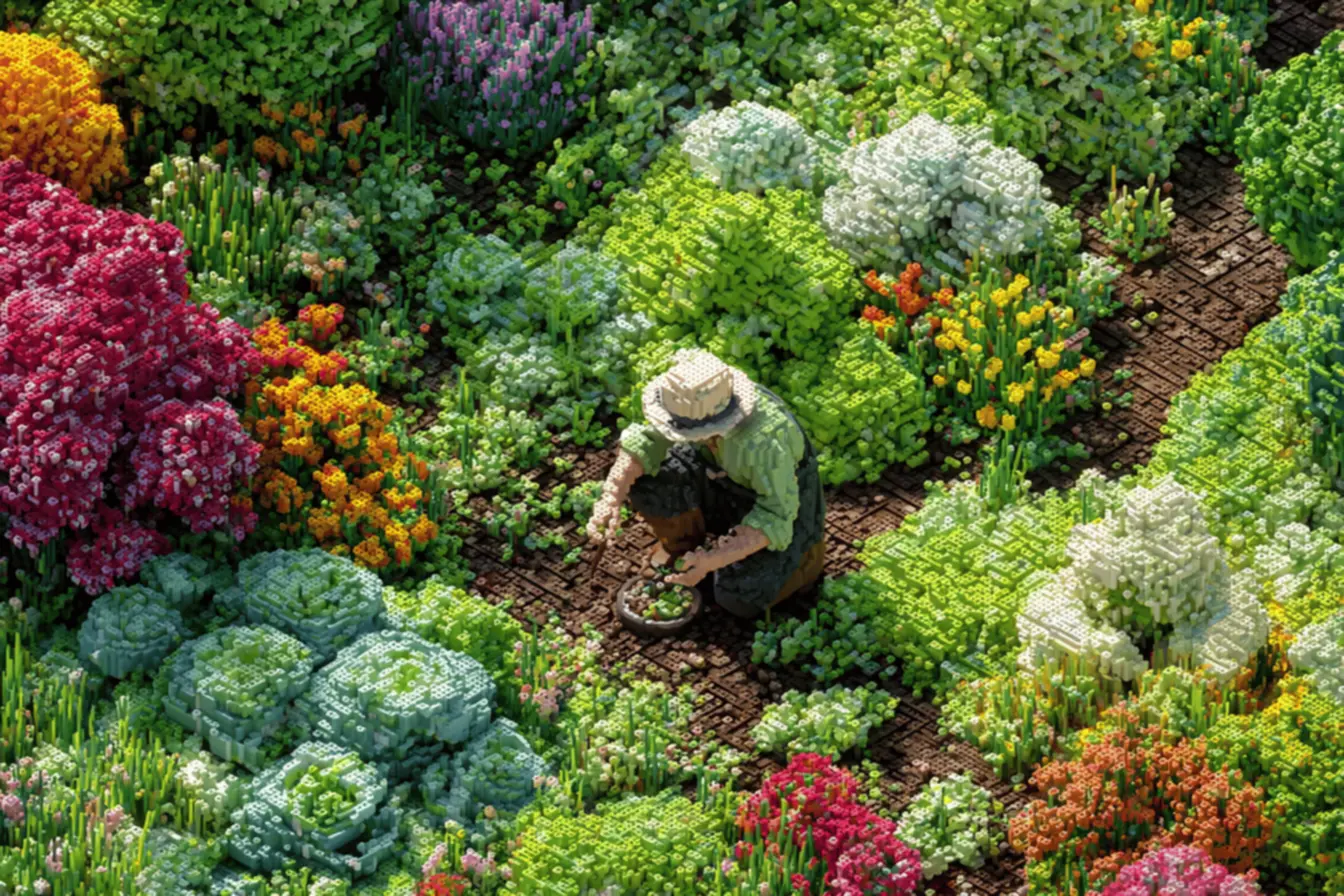 Verificando a umidade do substrato com o dedo, método eficaz para a rega de plantas