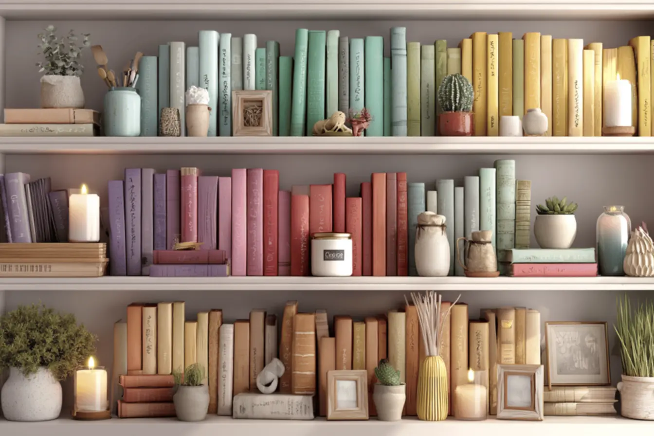 Coleção de livros protegida e bem iluminada