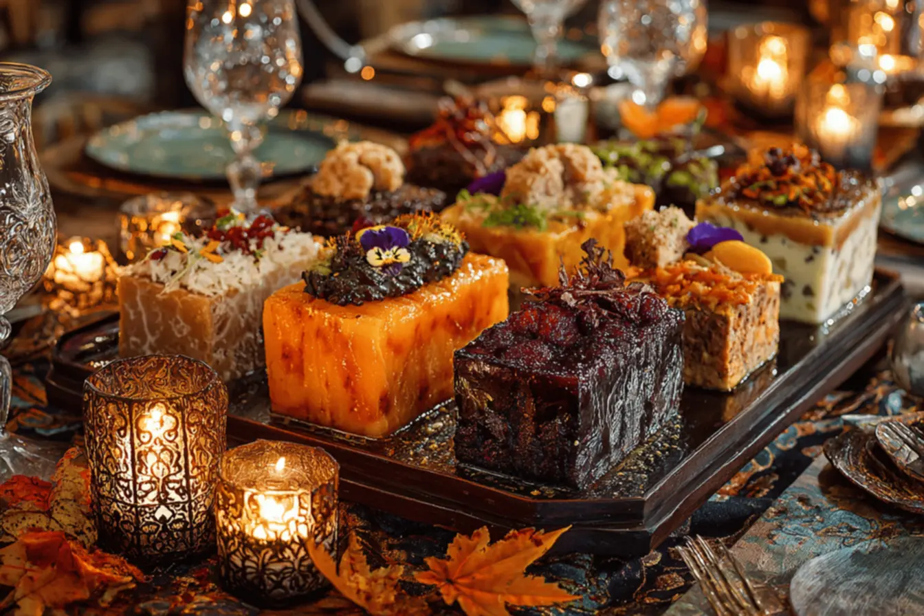 Mini abóboras de queijo, petiscos salgados e adoráveis de Halloween