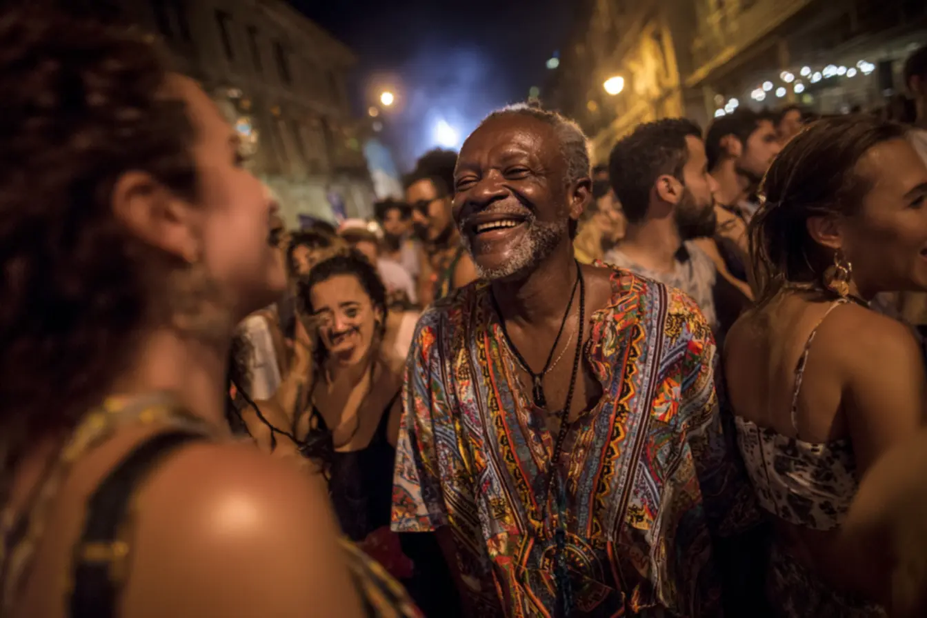 Beiçola sendo carismático e espontâneo em cena.