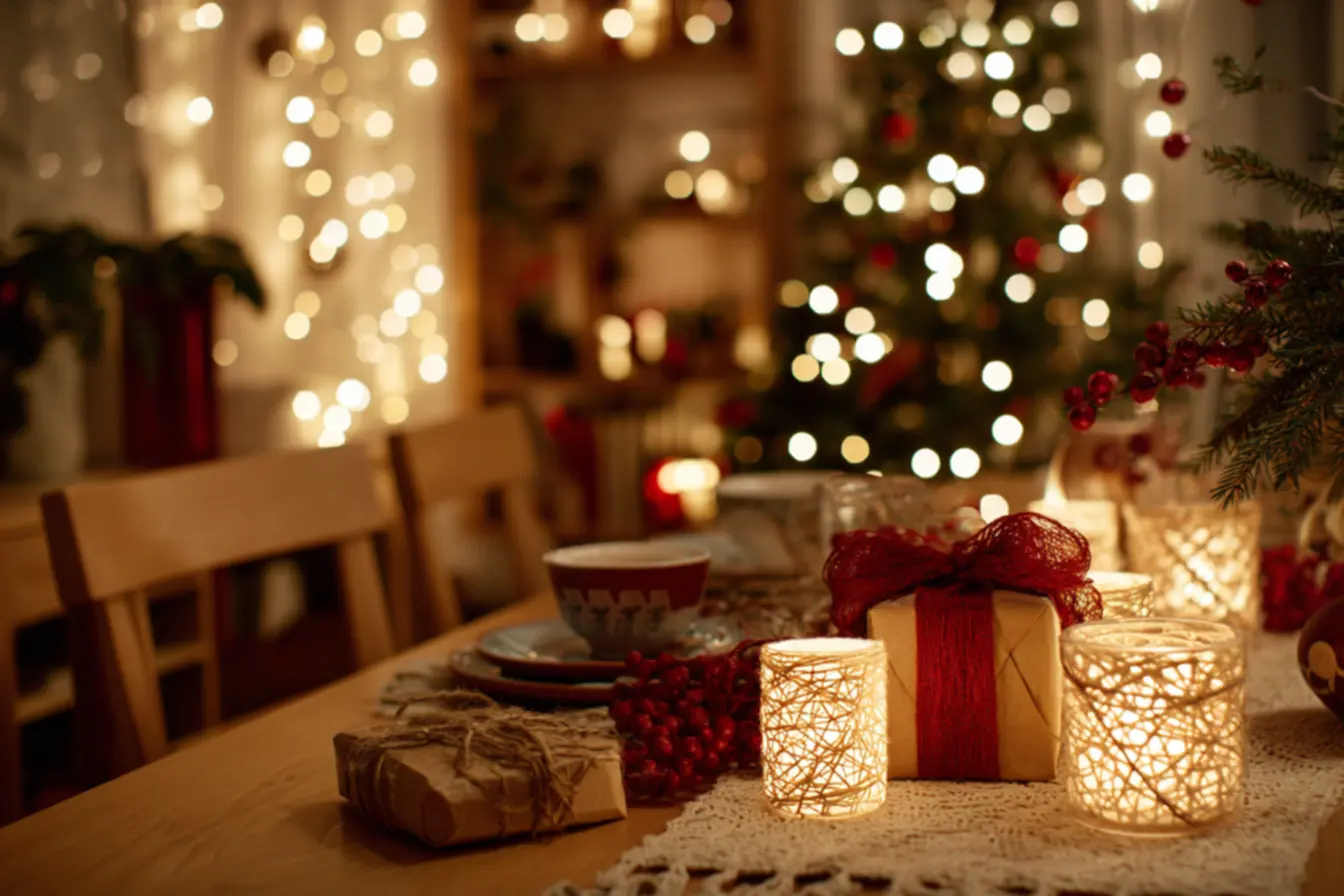 Decoração de natal barata com minimalismo