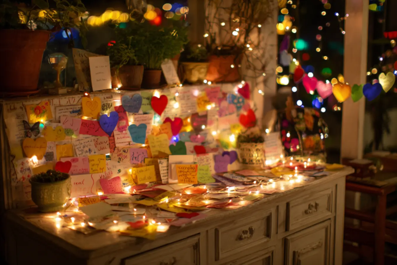 Pessoas escrevendo Mensagens de Natal para amigos