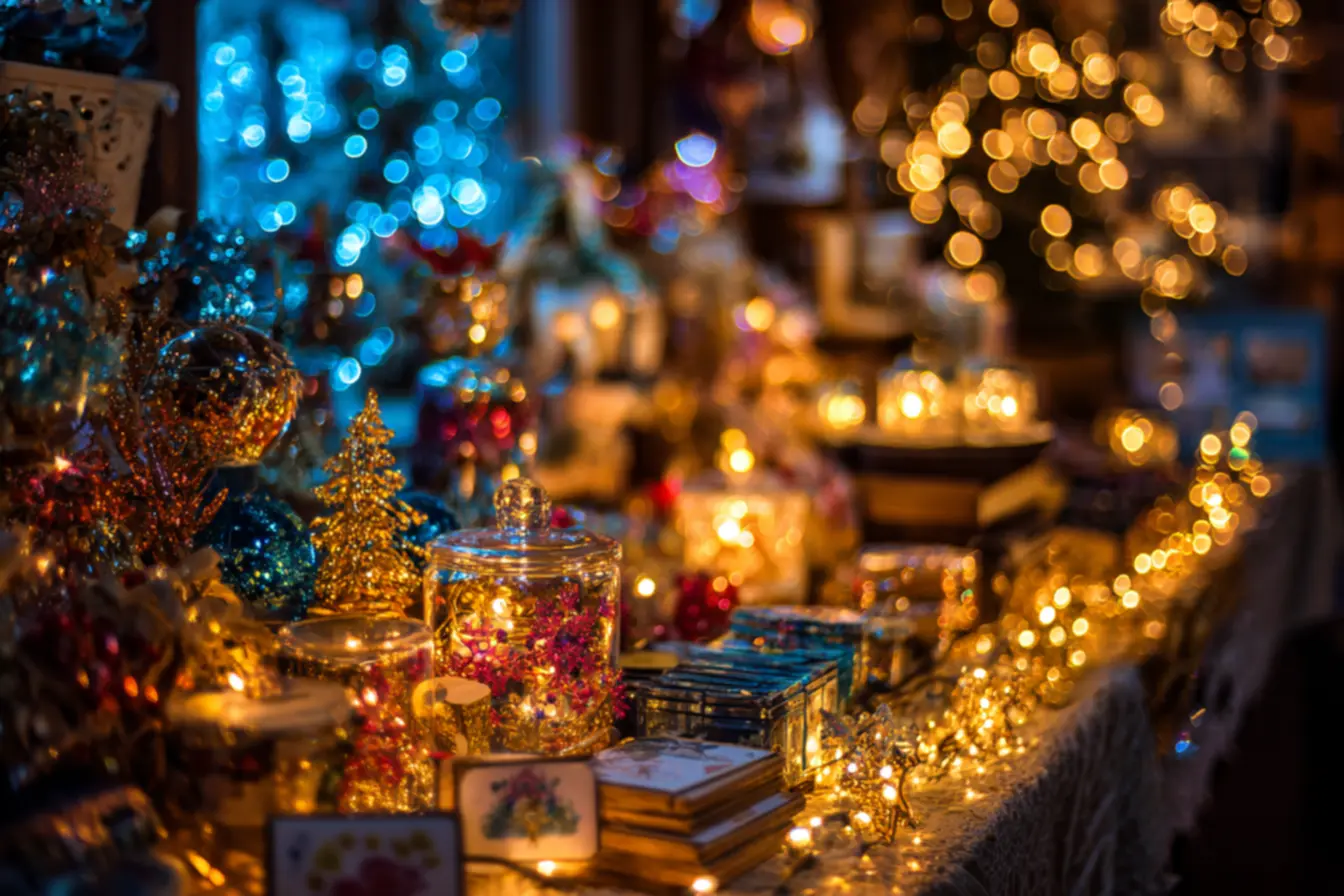 Pessoas trocando presentes de Natal