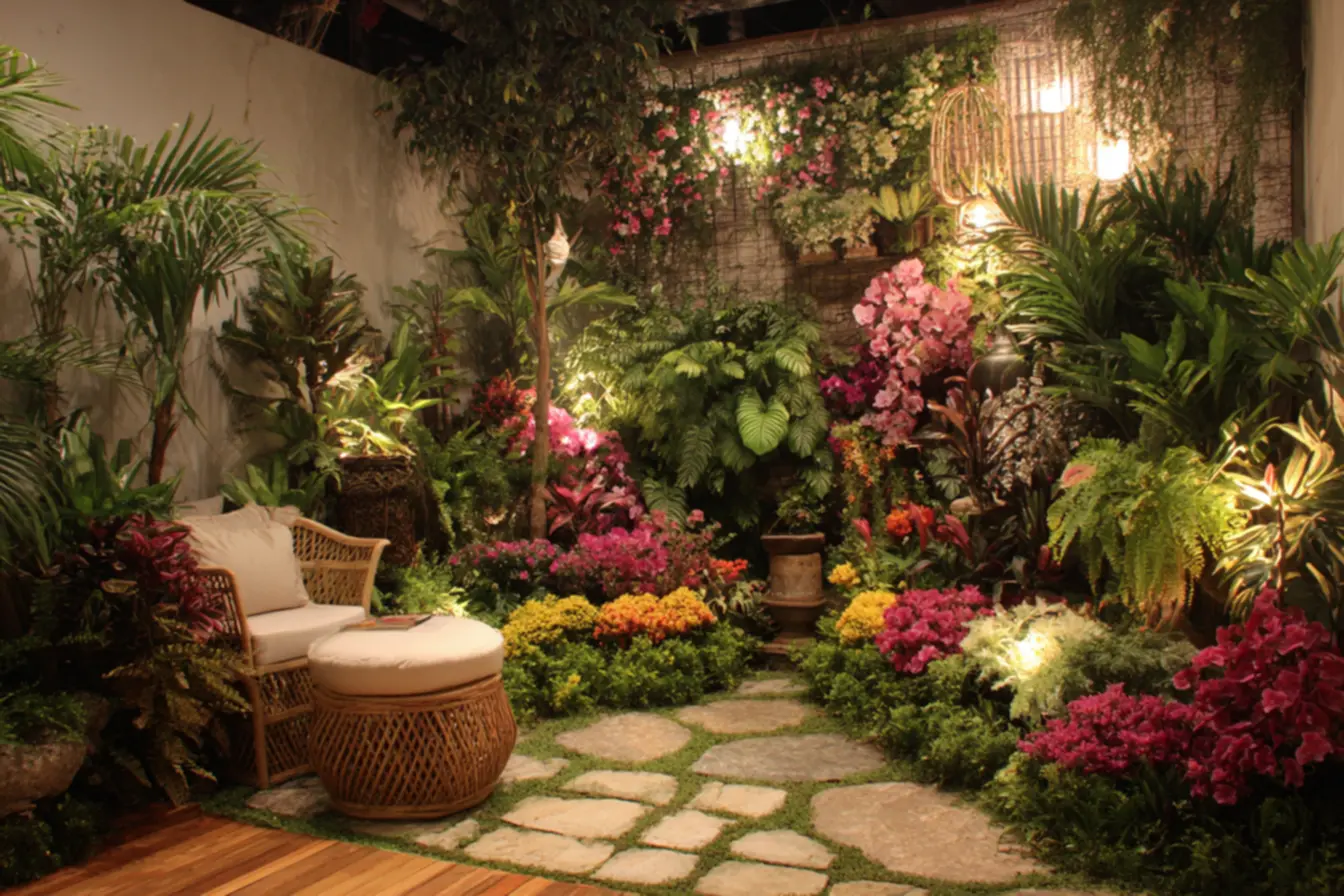 Canteiros elevados para jardins pequenos decorados