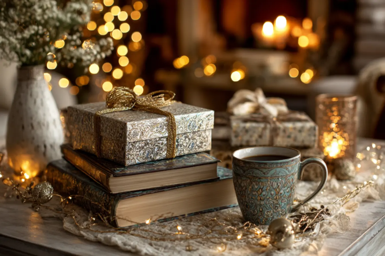 Cesta de presentes de natal sofisticada