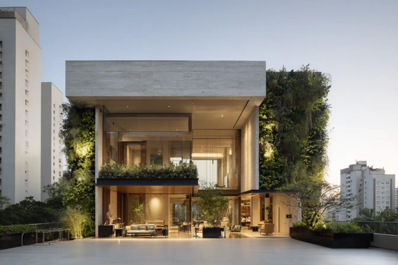 Eficiência energética em fotos de casas modernas