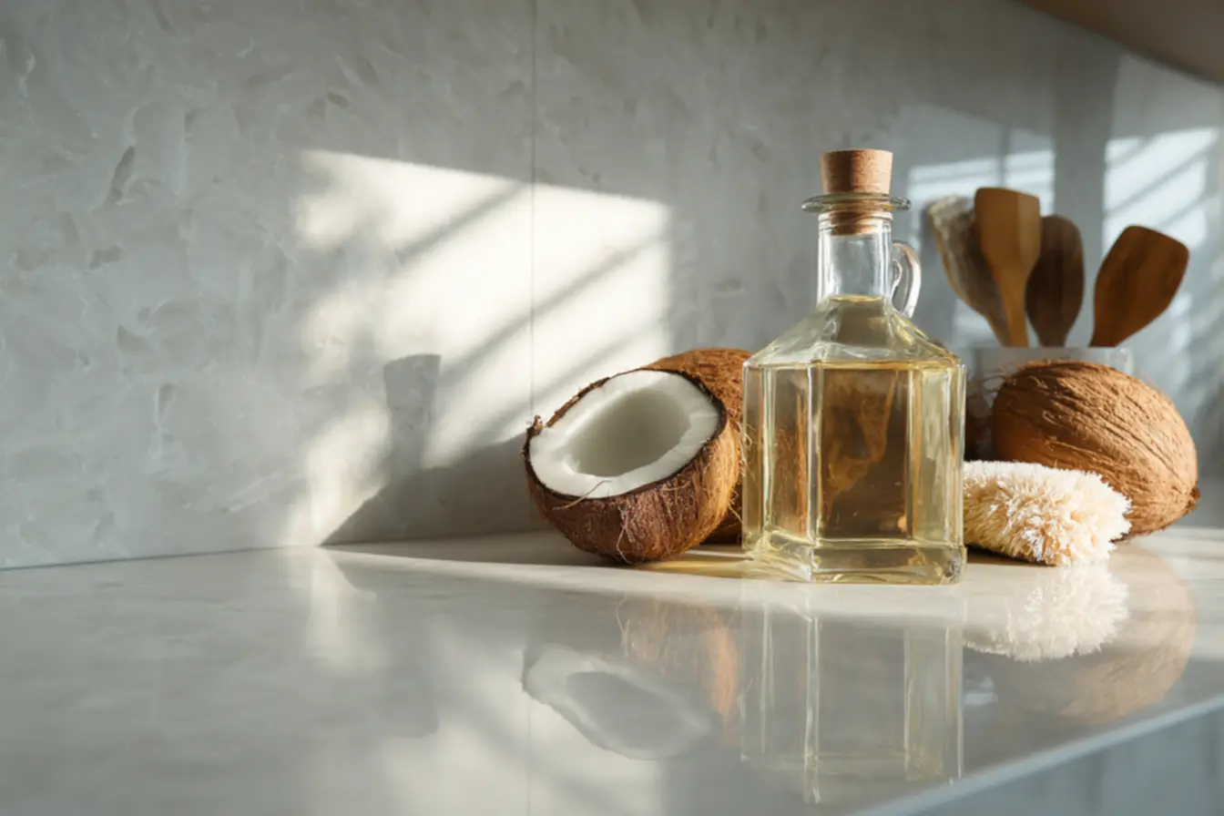 Usando óleo de coco para remover maquiagem