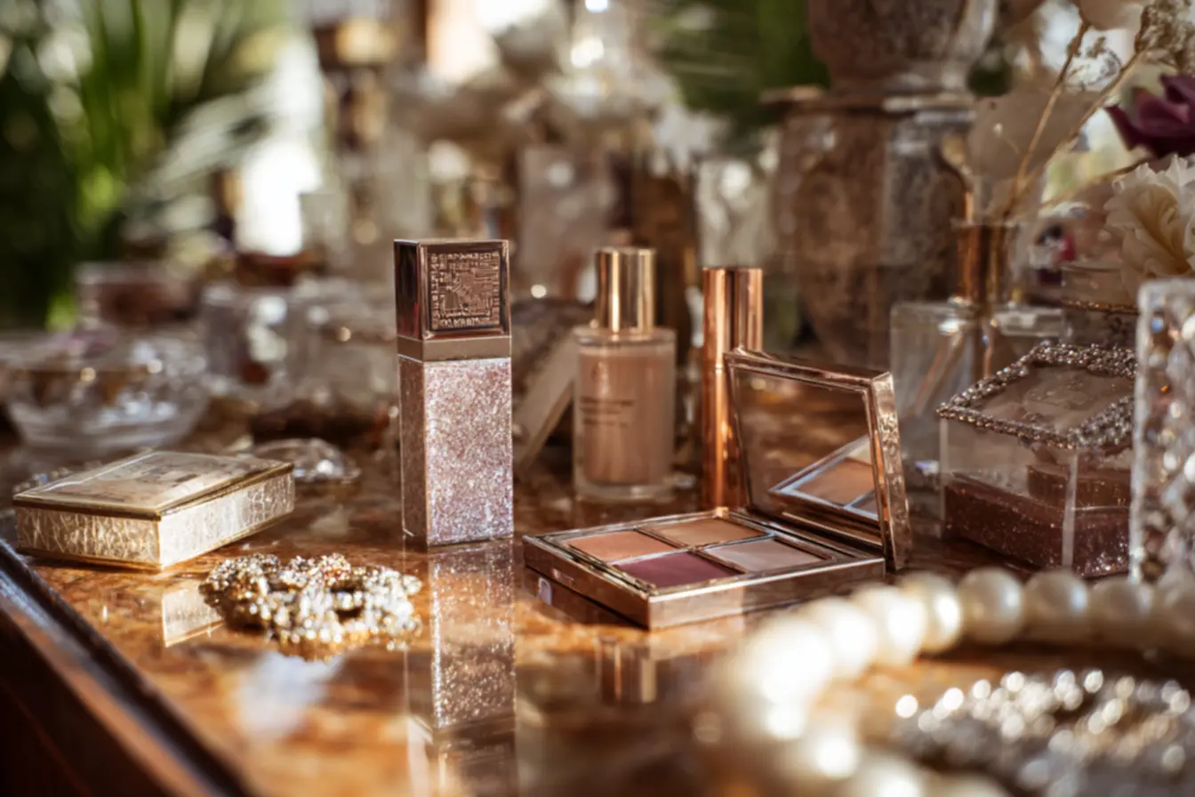 Paleta de sombras com pedras preciosas, um item de colecionador entre as maquiagens mais caras